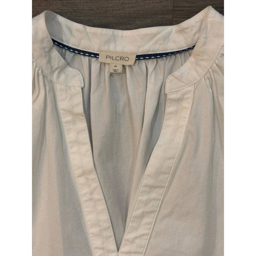 Anthropologie Pilcro Blouse M Tatum Cottagecore Romantic Puff Sleeve Peasant Top